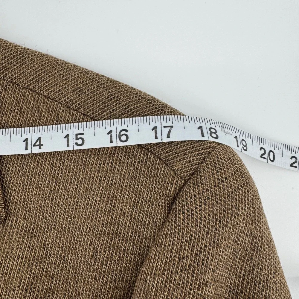 Ralph Lauren Blazer Mens 40R Brown Wool 2-Button Textured Sport Coat Canada Made